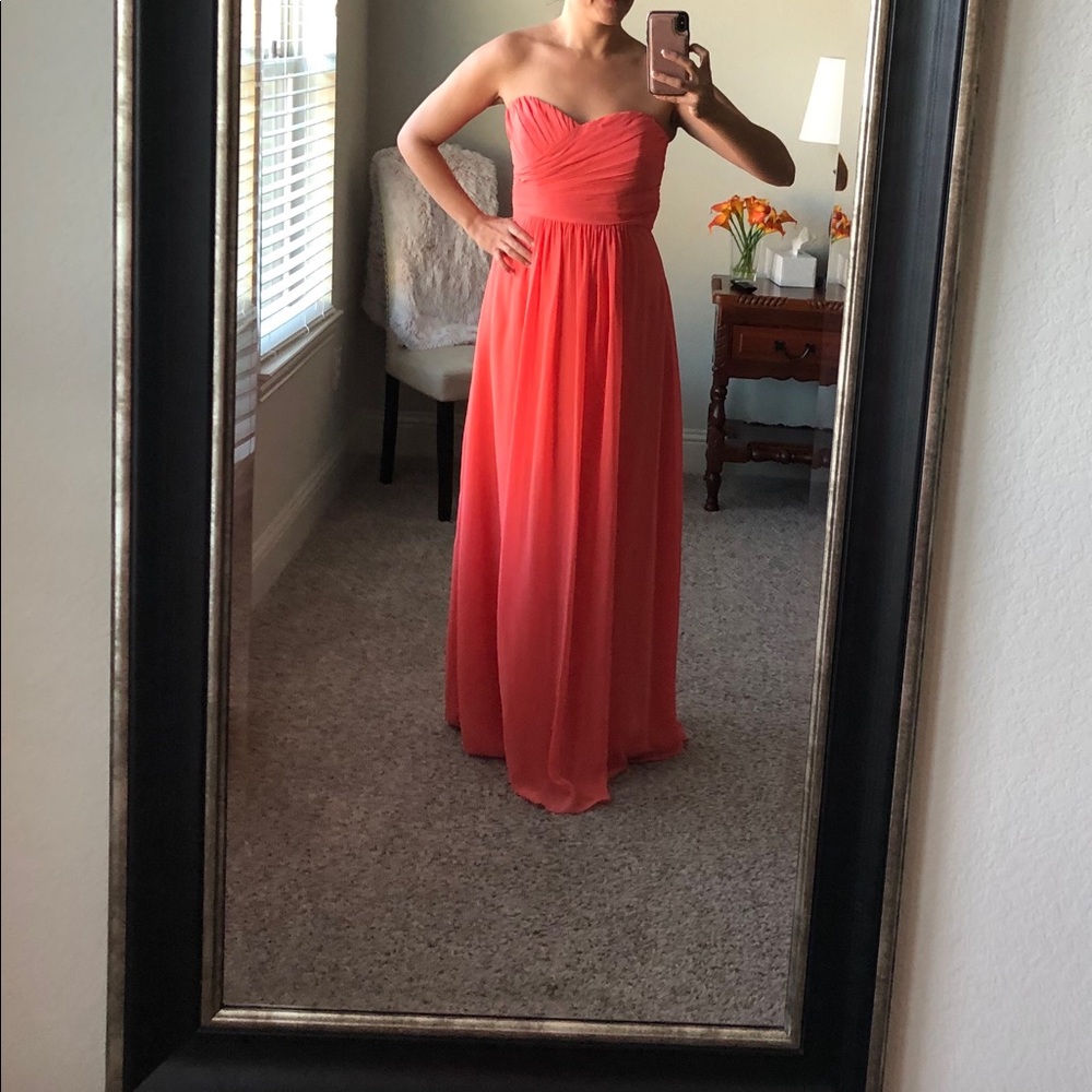 Bridesmaid dress in Coral by Jasmine B2
